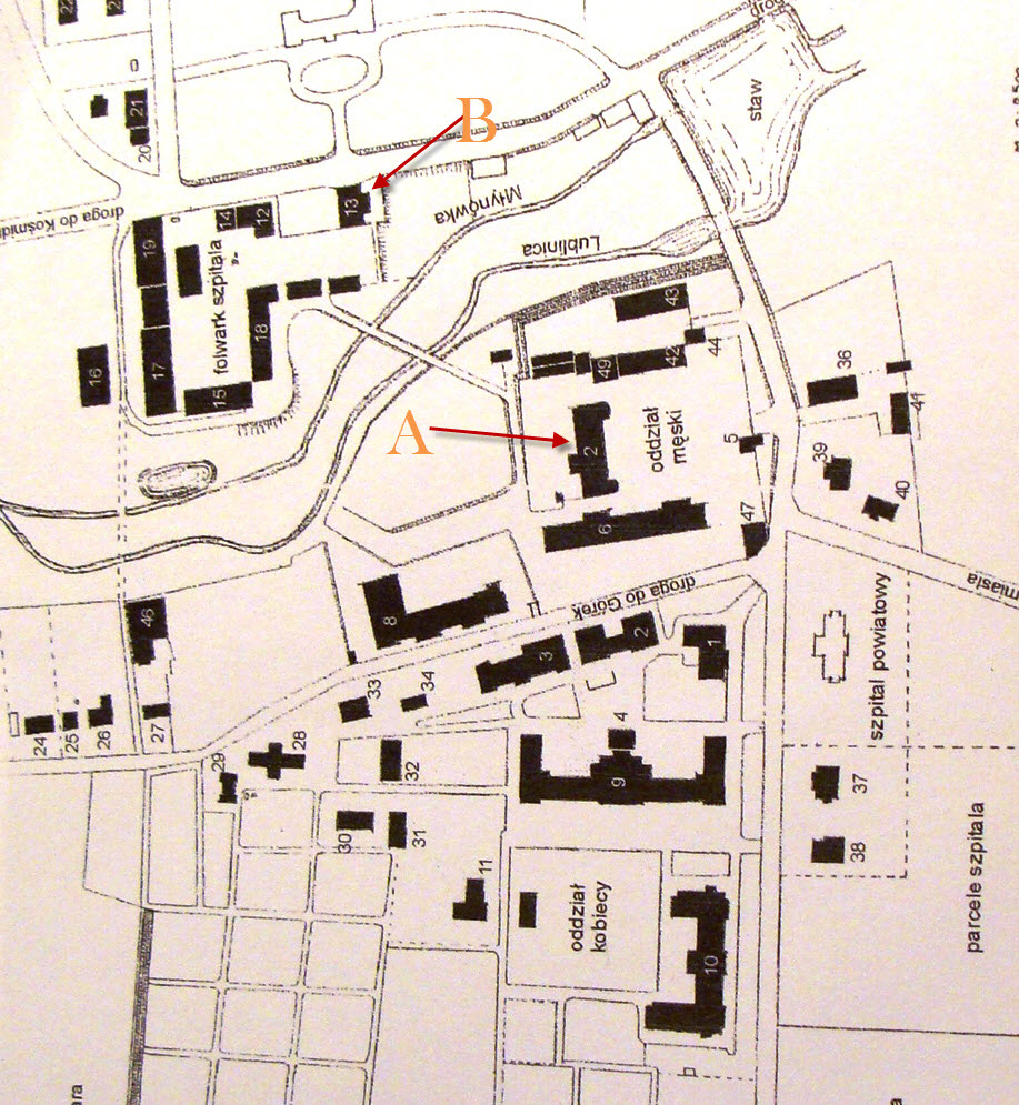 Plan of hospital in 1911