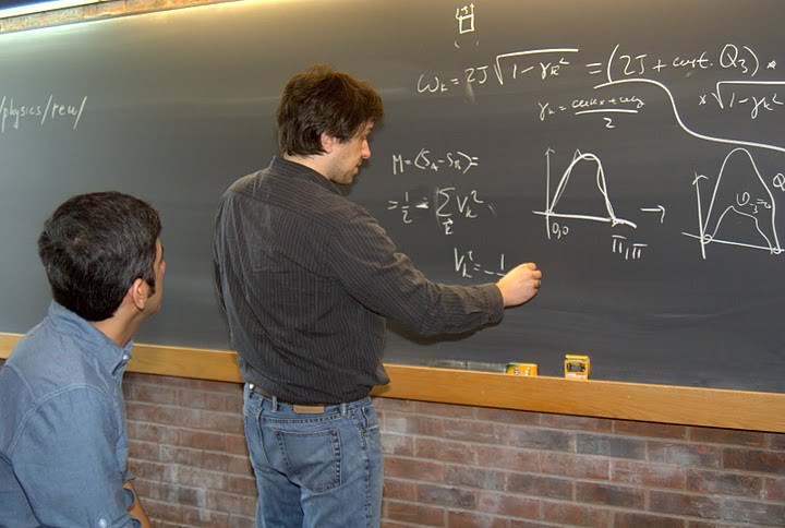 Prof. Kotov at the Blackboard
