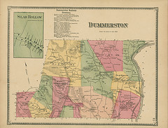 1869 Beers Map, Dummerston, Vermont