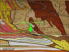 Bedrock Cross-Section of Hinesburg and Thrust Fault