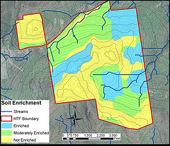Map of Soil Enrichment in the Hinesburg Town Forest