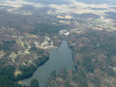 Lower Pond From the Air, Looking South