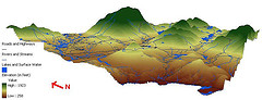 Topographic Image Looking East