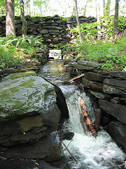 Dam foundation on Atwood Brook, Barnard
