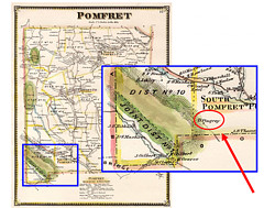 Historical Map of Pomfret by F.W. Beers