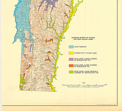 Map of Post-Glacial Lake Extent, Vermont