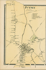 1869 Beers Map, Putney, Vermont, Village Center