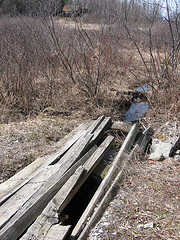 the old culvert bridging the small E-W creek on the Scott Parcel