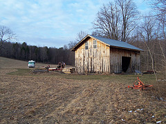 Sawmill and barn