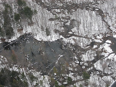 Aerial photo of a vernal pool