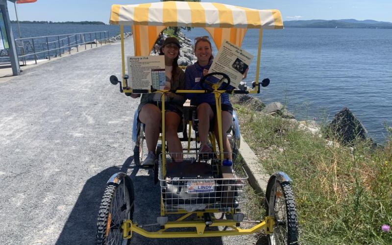 Some of our staff taking the Lindy-mobile out for a spin last summer
