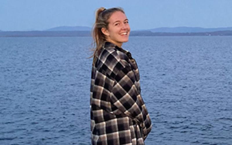 Paige Carpenter at lake front