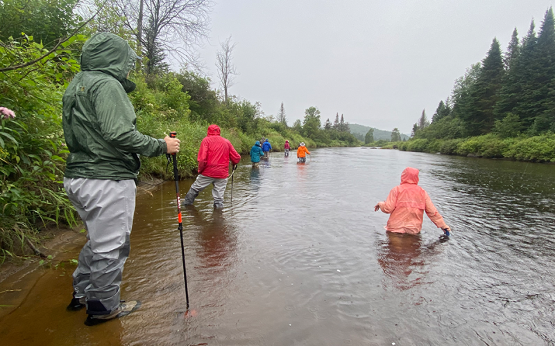 Riverwalking tour participants, well, riverwalking! Riverwalking tour participants, well, riverwalking!