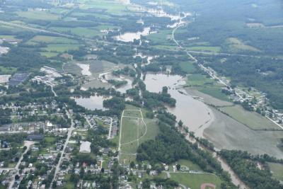 Aerial view of Rutland Town on July 12th, 2023, from the Civil Air Patrol