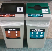 Trash and recycle bins
