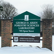 George D. Aiken Forestry Sciences Lab sign