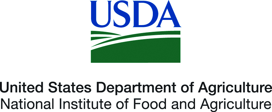 image description: United States Dept. of Agriculture National Institute of Food and Agriculture blue and green logo