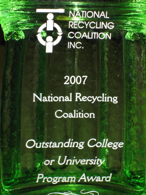 National Recycling Coalition 2007 Outstanding College or University Program Award