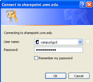 Logging in to sharepoint