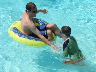 NatureBoy and me in the wave pool