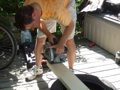 cutting spacers on bouncy tires