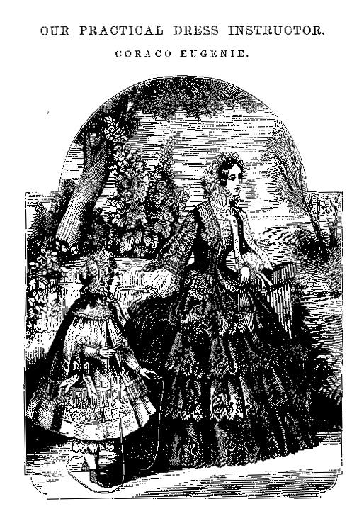 Late Crinoline Era Fashion Plates Godey's Lady's Book 1855-1859