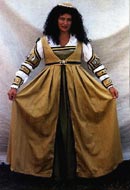 From the Pennsic Archives: Pennsic Fashion Show: Lady Elke displays her Italian finery  