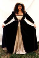 From the Pennsic Archives: Pennsic Fashion Show: Lady Elke displays her Italian finery   