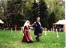 Crown Tournament, Havre des Glaces, 8 May 1999:   Master Tearlach and Lady Pyddanwy 