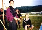 Glenn Linn Warcamp, July 1999:   Morag, Dante, Aidan, and Queen Moruadh 