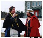 Havre des Glaces Baronial Investiture, March 25, A.S. 34:   Lady Enna Bonetrader and Queen Marieke 