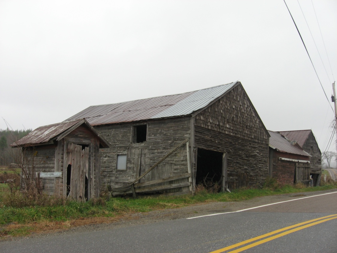 Connected Barns and OUthouse