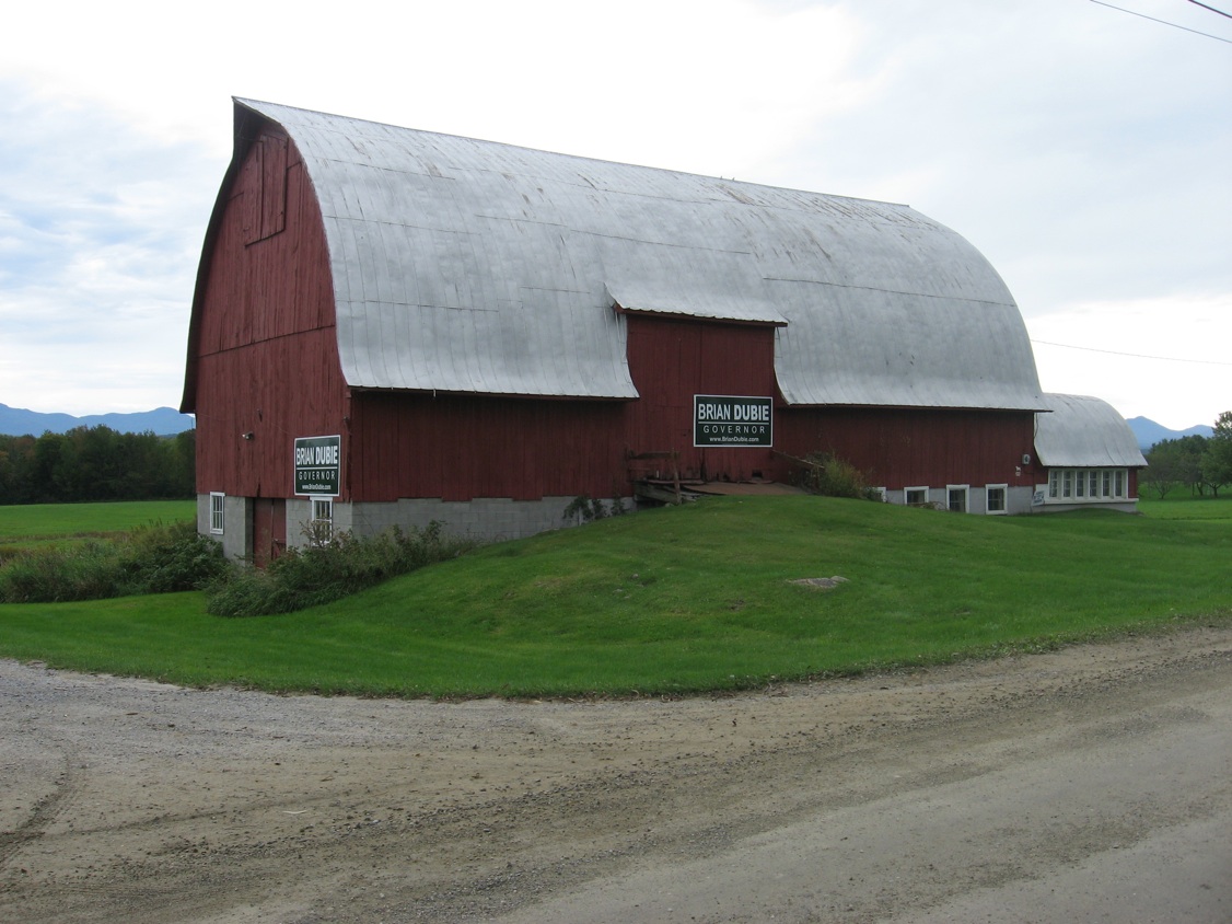 Arch roofed dairy barn