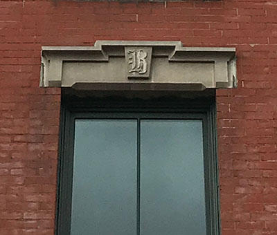 Detail of 93 Church Street window lintel.