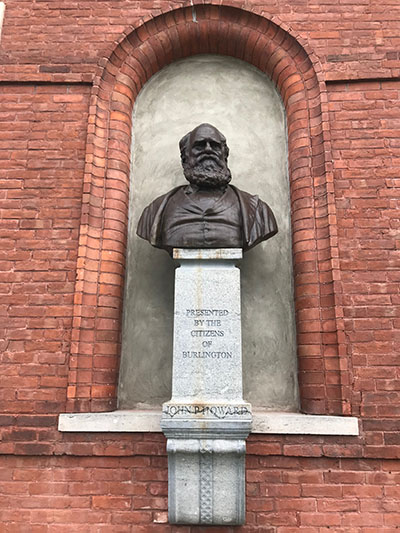 Bust of John Purple Howard found at University of Vermont's Old Mill building