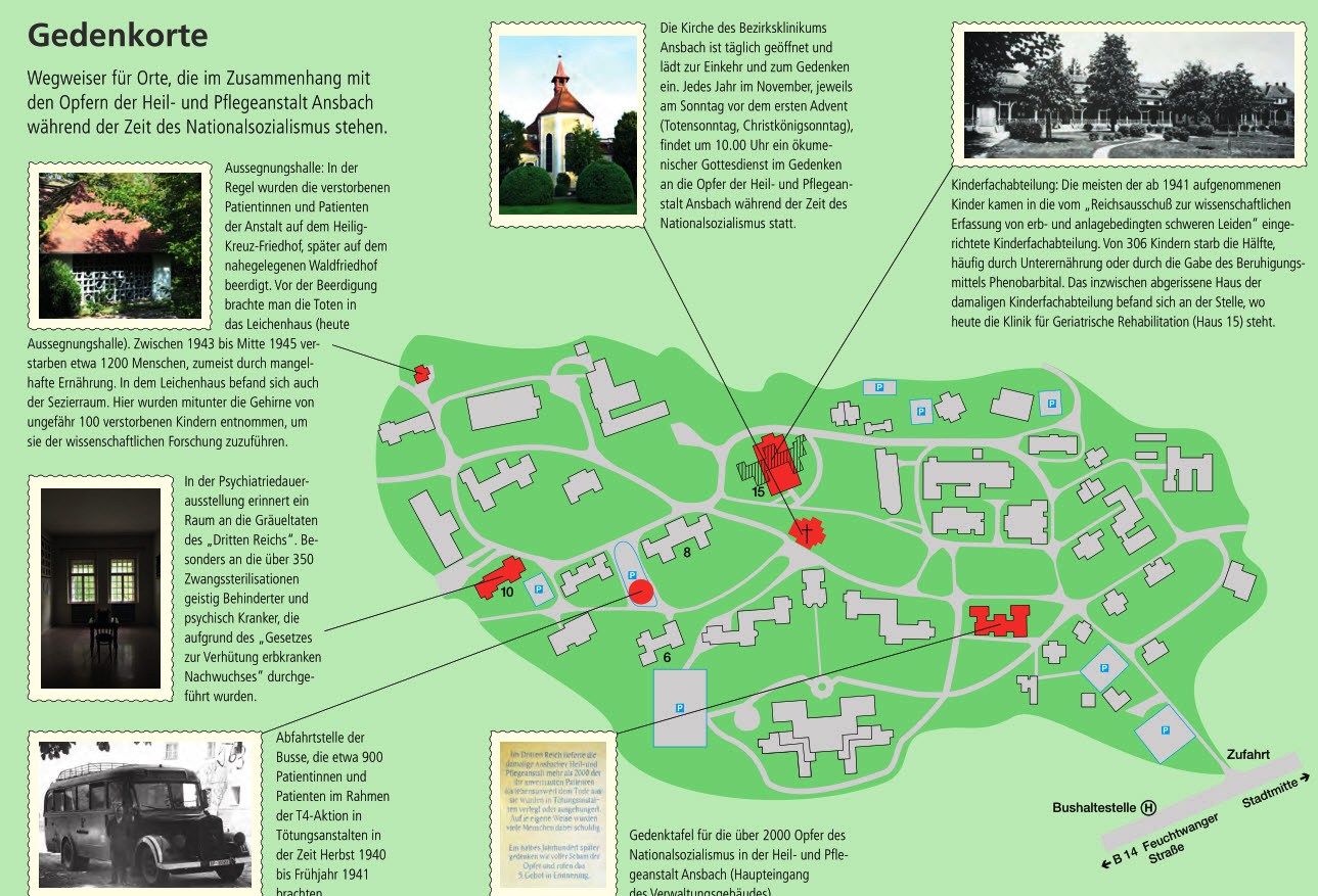 Map of Ansbach sites of crimes