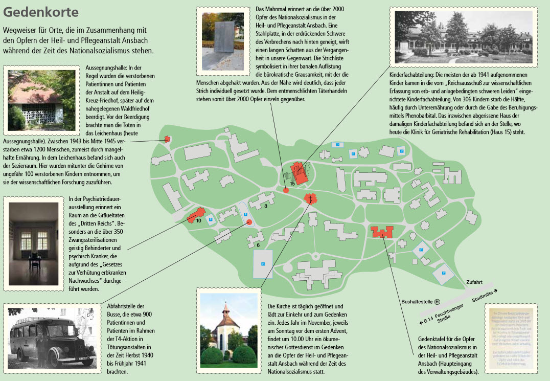 Map of Ansbach sites of crimes