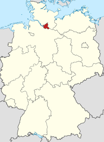 map of Hamburg