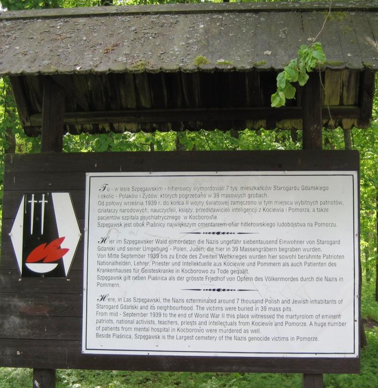 sign in Szpegawski forest