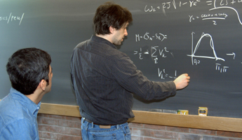 Prof. Valeri Kotov at the blackboard