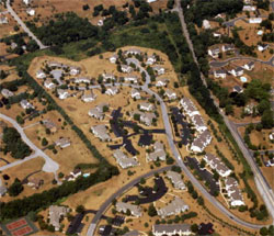 A housing development from the sky