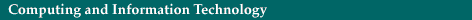 Computing and Information Services