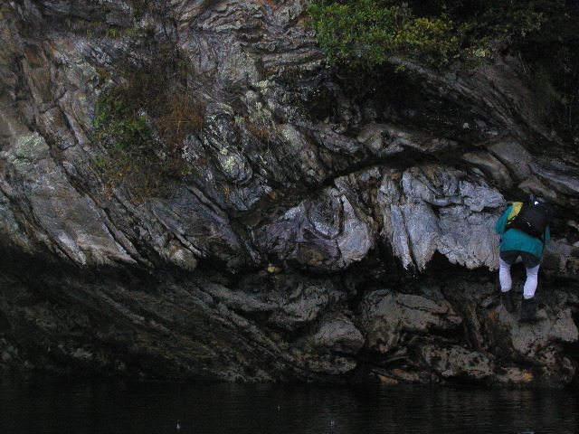 Closeup of the folded zone
