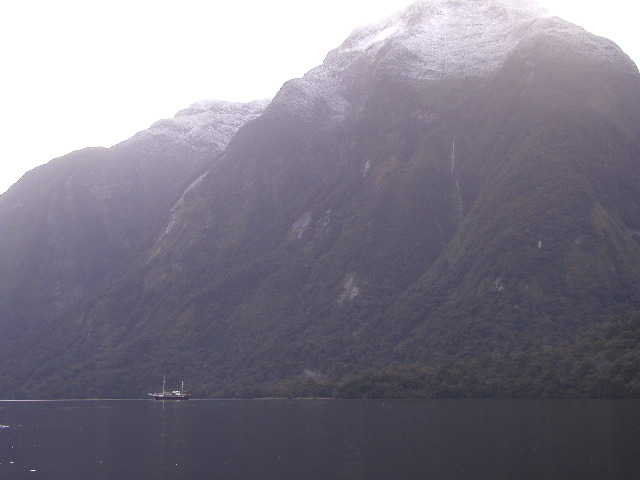 The Wanderer with Snow on Peaks