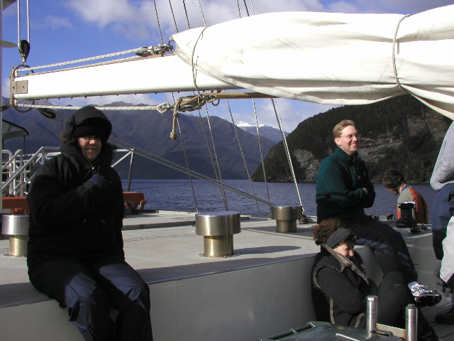 Gaby, Tracy and Nathan onboard