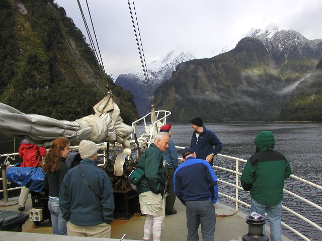 Peter and others at the bow