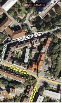 map of Birkenwaldstr.