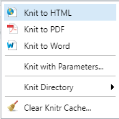 Knit options.