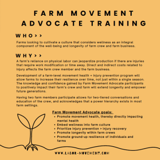 description of farm advocate training program