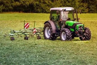 tractor in field